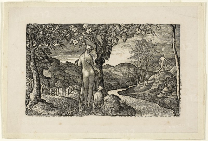 The Bride, n.d., Edward Calvert, English, 1799-1883, England, Engraving on paper, 76 × 127 mm (image), 104 × 158 mm (primary supprt, trimmed within plate mark), 114 × 167 mm (secondary support)