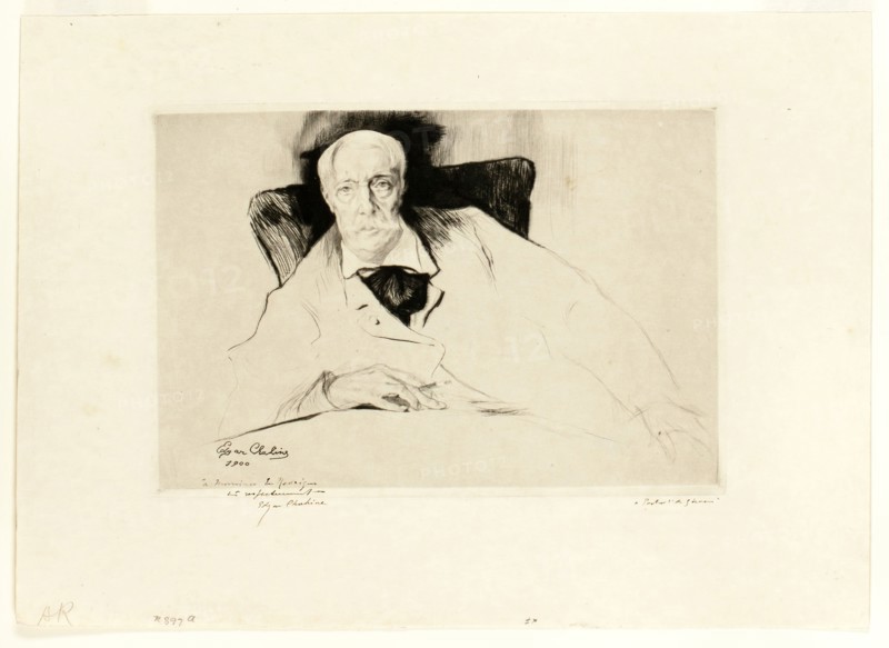 Alfred Stevens, 1900, Edgar Chahine, French, 1874-1947, France, Drypoint on ivory wove paper, 143 × 214 mm (image), 150 × 221 mm (plate), 235 × 326 mm (sheet)