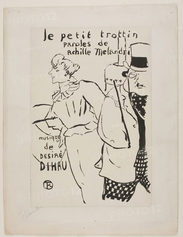 The Little Errand Girl, 1893, Henri de Toulouse-Lautrec, French, 1864-1901, France, Lithograph on cream wove paper, 277 × 190 mm (image), 284 × 192 mm (primary support), 359 × 276 mm (secondary support)