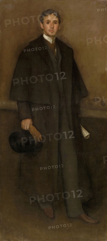 Arrangement in Flesh Color and Brown: Portrait of Arthur Jerome Eddy, 1894, James McNeill Whistler, American, 1834–1903, Paris, Oil on canvas, 209.9 × 92.4 cm (82 5/8 × 36 3/8 in.)