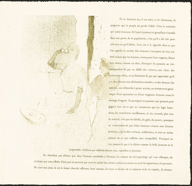 Yvette Guilbert, 1894, Henri de Toulouse-Lautrec, French, 1864-1901, France, Color lithograph, with letterpress, on ivory laid paper, 322 × 220 mm (image), 383 × 385 mm (sheet, folded, appro×.)