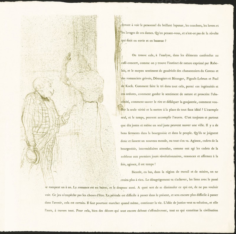 Yvette Guilbert, 1894, Henri de Toulouse-Lautrec, French, 1864-1901, France, Lithograph with letterpress, on ivory laid paper, 313 × 176 mm (image), 383 × 383 mm (sheet, folded, appro×.)