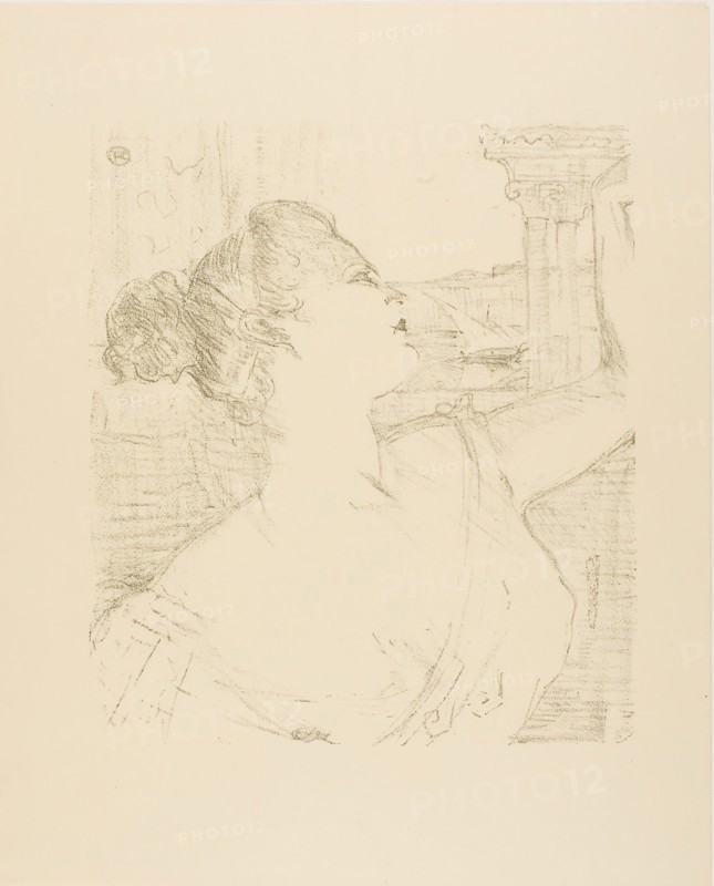 Sybil Sanderson, from Treize Lithographies, 1898, published before 1906, Henri de Toulouse-Lautrec, French, 1864-1901, France, Lithograph on cream wove paper, 278 × 243 mm (image), 392 × 316 mm (sheet)