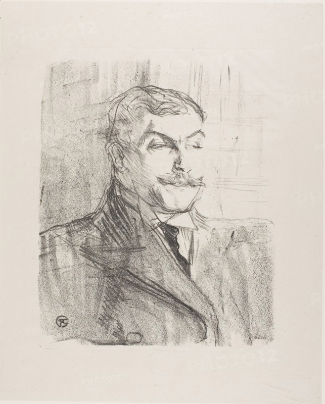 Lucien Guitry, from Treize Lithographies, 1898, published before 1906, Henri de Toulouse-Lautrec, French, 1864-1901, France, Lithograph on ivory laid paper, 280 × 233 mm (image), 391 × 316 mm (sheet)