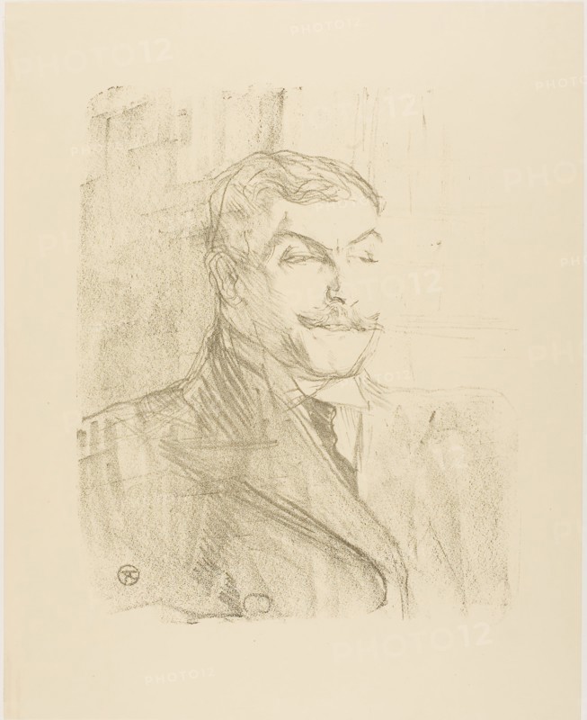 Lucien Guitry, from Treize Lithographies, 1898, published before 1906, Henri de Toulouse-Lautrec, French, 1864-1901, France, Lithograph on cream wove paper, 295 × 244 mm (image), 393 × 316 mm (sheet)