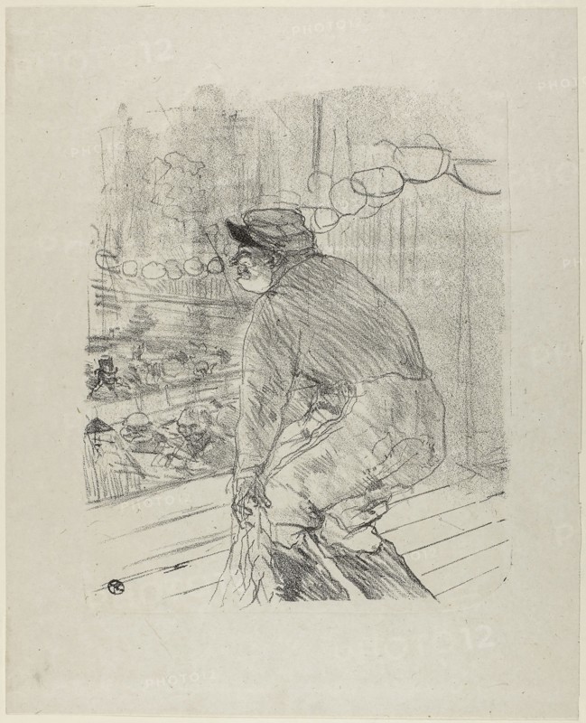 Polin, from Treize Lithographies, 1898, Henri de Toulouse-Lautrec, French, 1864-1901, France, Lithograph on ivory laid paper, 287 × 234 mm (image), 387 × 315 mm (sheet)