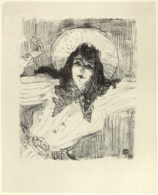 May Belfort, from Treize Lithographies, 1898, published before 1906, Henri de Toulouse-Lautrec, French, 1864-1901, France, Lithograph on ivory laid paper, 293 × 244 mm (image), 392 × 317 mm (sheet)