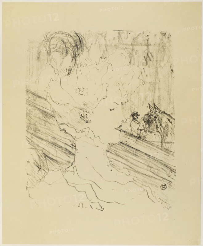 Emilienne d’Alençon, from Treize Lithographies, 1898, published before 1906, Henri de Toulouse-Lautrec, French, 1864-1901, France, Lithograph on cream wove paper, 292 × 243 mm (image), 392 × 321 mm (sheet)