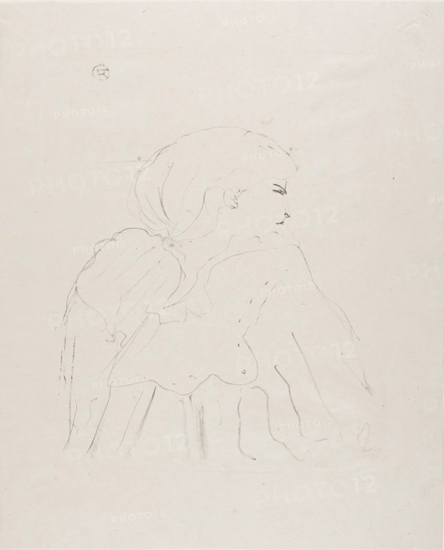 Jane Hading, from Treize Lithographies, 1898, published before 1906, Henri de Toulouse-Lautrec, French, 1864-1901, France, Lithograph on ivory laid paper, 284 × 229 mm (image), 390 × 315 mm (sheet)
