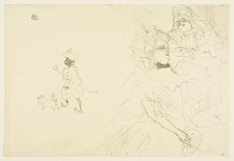 Cover for L’exemple de Ninon de Lenclos amoureuse, 1898, Henri de Toulouse-Lautrec, French, 1864-1901, France, Color lithograph on cream wove paper, 191 × 248 mm (image), 191 × 281 mm (sheet)