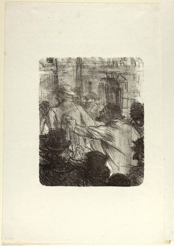 Textile Market, Cracow, from Au Pied du Sinaï, 1897, published 1898, Henri de Toulouse-Lautrec, French, 1864-1901, France, Color lithograph on ivory wove paper, 177 × 144 mm (image), 330 × 231 mm (sheet)