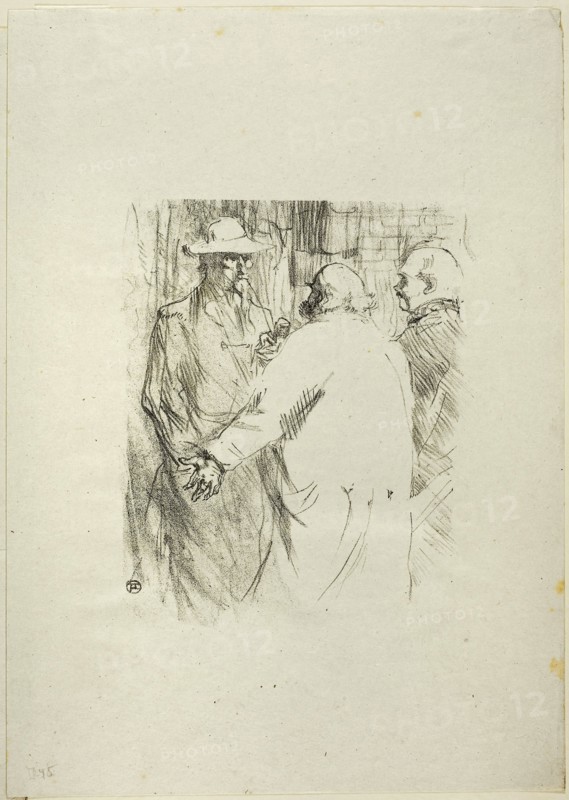 Clemenceau in Busk, from Au Pied du Sinaï, 1897, published 1898, Henri de Toulouse-Lautrec, French, 1864-1901, France, Lithograph on ivory wove paper, 180 × 150 mm (image), 332 × 235 mm (sheet)