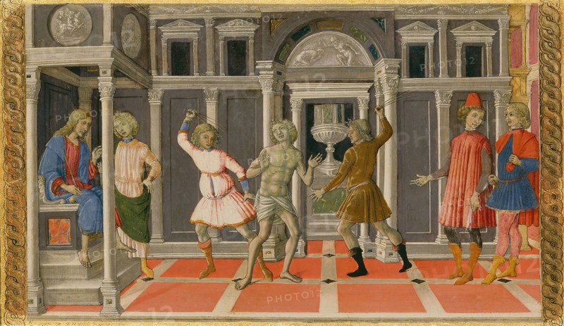 The Dream of Saint Jerome, 1476, Matteo di Giovanni, Italian, c. 1430-1495, Italy, Tempera on panel, 14 3/4 × 25 7/8 in. (37.4 × 65.7 cm), painted surface: 14 1/8 × 25 3/8 in. (35.8 × 64.4 cm)