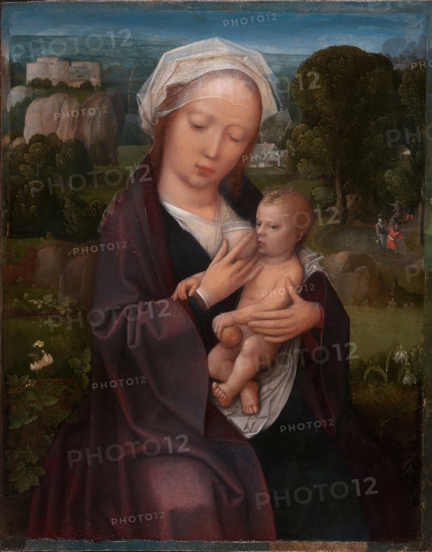 Virgin and Child, 1515/25, Workshop of Adriaen Isenbrant, Netherlandish, active from 1510, died before July 21, 1551, Belgium, Oil on panel, 40.4 × 31.6 cm (15 7/8 × 12 7/16 in.), painted surface: 38.7 × 30.5 cm (15 1/4 × 12 in.)