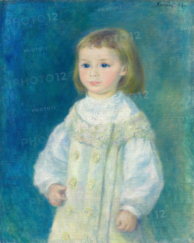 Lucie Berard (Child in White), 1883, Pierre-Auguste Renoir, French, 1841-1919, France, Oil on canvas, 61.3 × 49.8 cm (24 3/8 × 19 5/8 in.)