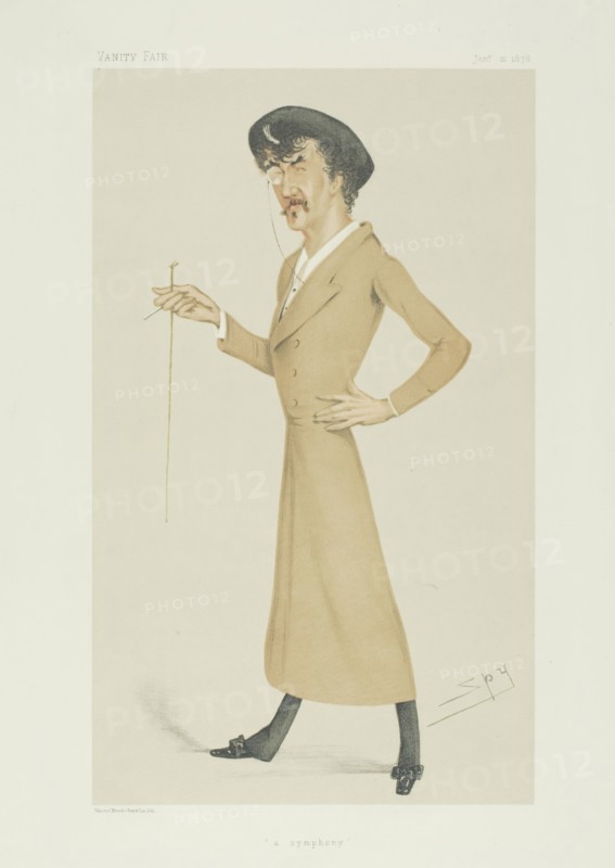 A Symphony, 1878, Leslie Ward, called Spy, English, 1851-1922, England, Colored lithograph on paper, 307 × 185 mm