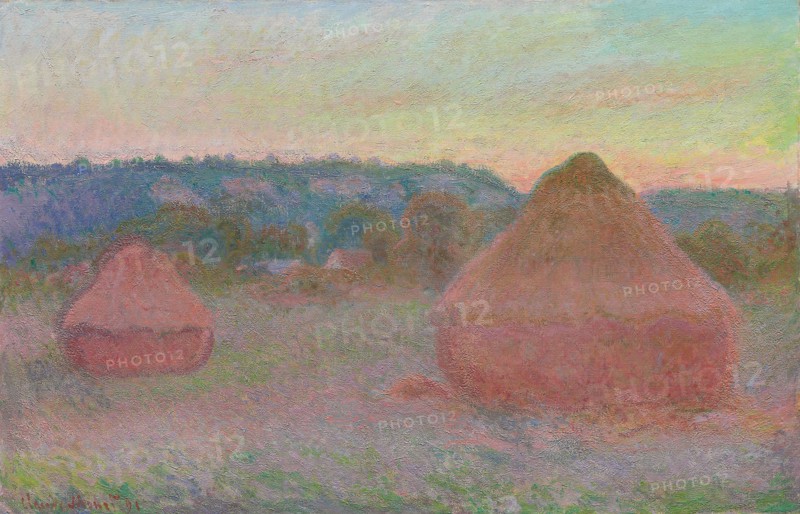 Stacks of Wheat (End of Day, Autumn), 1890/91, Claude Monet, French, 1840-1926, France, Oil on canvas, 65.8 × 101 cm (27 7/8 × 39 3/4 in.)
