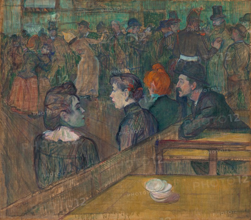 Moulin de la Galette, 1889, Henri de Toulouse-Lautrec, French, 1864-1901, France, Oil on canvas, 35 7/8 × 39 5/8 in. (88.5 × 101.3 cm)