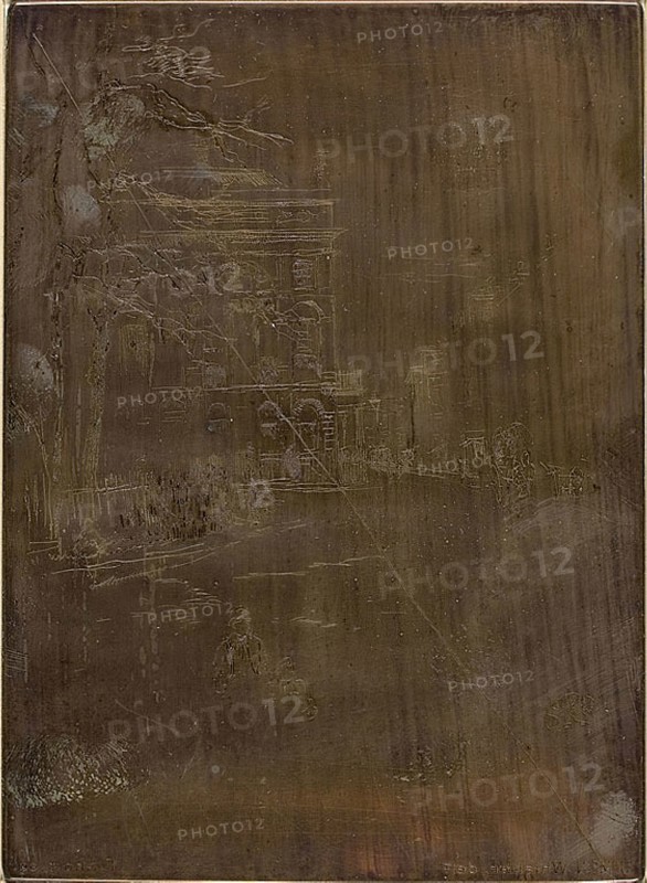 Fitzroy Square, 1878/1881, James McNeill Whistler, American, 1834-1903, United States, Cancelled copper etching plate, 128 x 92 mm