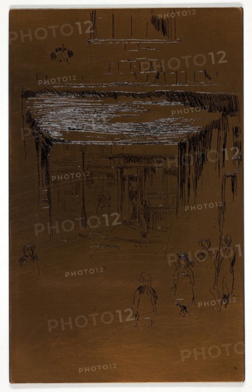 Drury Lane, 1880/81, James McNeill Whistler, American, 1834-1903, United States, Cancelled copper plate, 164 x 103 mm