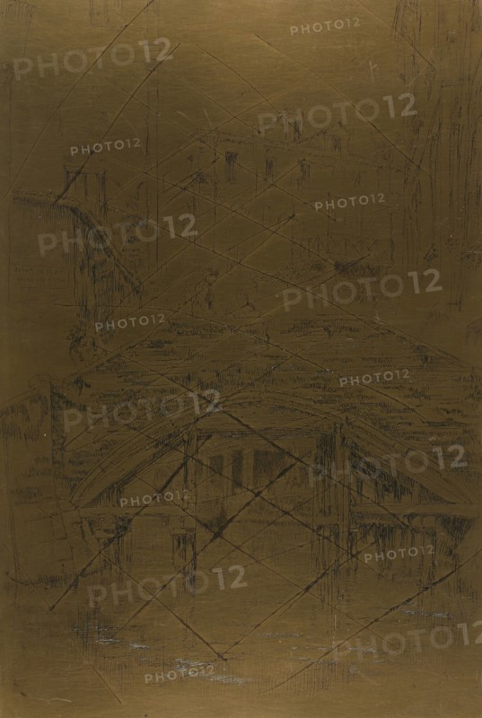Ponte del Piovan, 1879/80, James McNeill Whistler, American, 1834-1903, United States, Cancelled copper plate, 229 x 154 mm