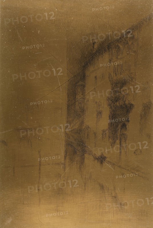 Nocturne: Palaces, 1879/80, James McNeill Whistler, American, 1834-1903, United States, Cancelled copper plate, 290 x 195 mm (sight-through mat window), Ladies, Flowers, and Rocks, Qing dynasty (1644–1911), 19th century, China, Fan (ovoid, lobed), ink, color, and embroidery on paper, painted wood handle