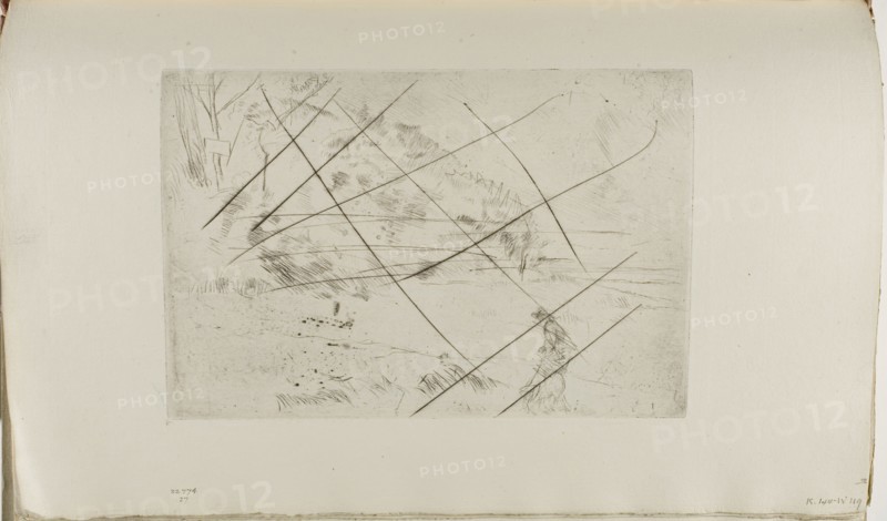Speke Shore, 1875, James McNeill Whistler, American, 1834-1903, United States, Drypoint with foul biting, with drypoint cancellation, in black ink on ivory laid paper, 155 x 229 mm (plate), 240 x 382 mm (sheet, sight, bound)