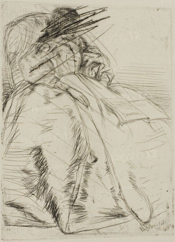 The Open Book, 1861, James McNeill Whistler, American, 1834-1903, United States, Etching and drypoint with foul biting, with drypoint cancellation, in black ink on ivory laid paper, 150 x 113 mm (plate), 379 x 245 mm (sheet, sight, bound)