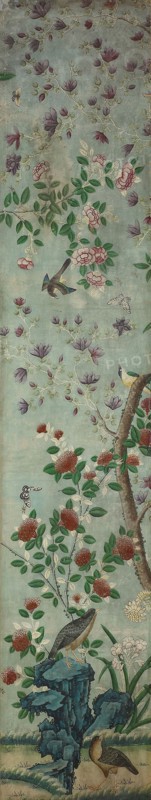 Wall Panel: Birds and Flowers, 1800/25, France, Hand-painted paper, 284.5 × 53.3 cm (112 × 21 in.)