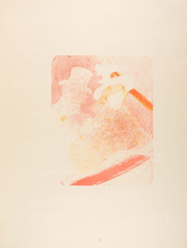 At the Concert, 1896, Henri de Toulouse-Lautrec, French, 1864-1901, France, Color zincograph on cream wove paper, 317 × 247 mm (image), 610 × 458 mm (sheet)