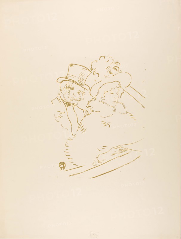At the Concert, 1896, Henri de Toulouse-Lautrec, French, 1864-1901, France, Zincograph on cream wove paper, 310 × 235 mm (image), 608 × 458 mm (sheet)