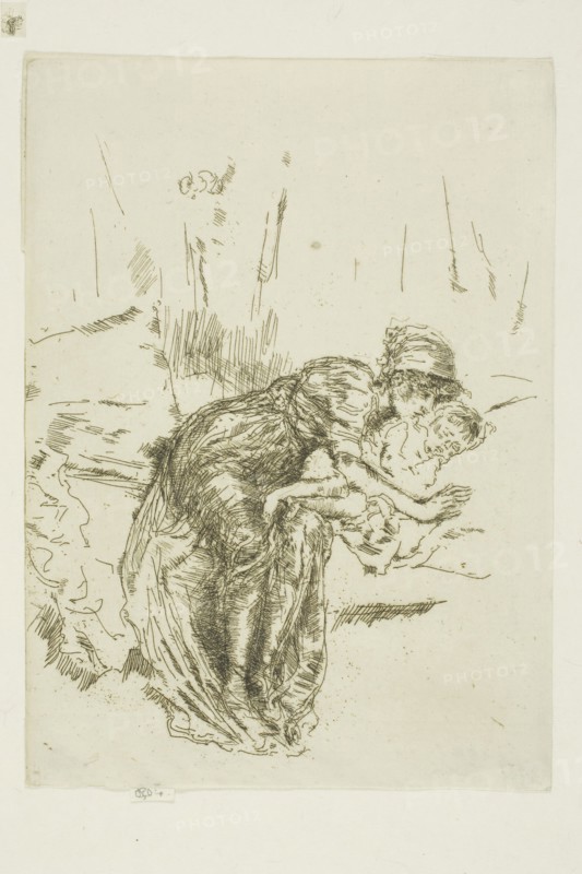 Cameo, No. 2, 1891, James McNeill Whistler, American, 1834-1903, United States, Etching with foul biting in black ink on ivory laid paper, 175 x 127 mm (image, trimmed within plate mark), 180 x 127 mm (sheet)