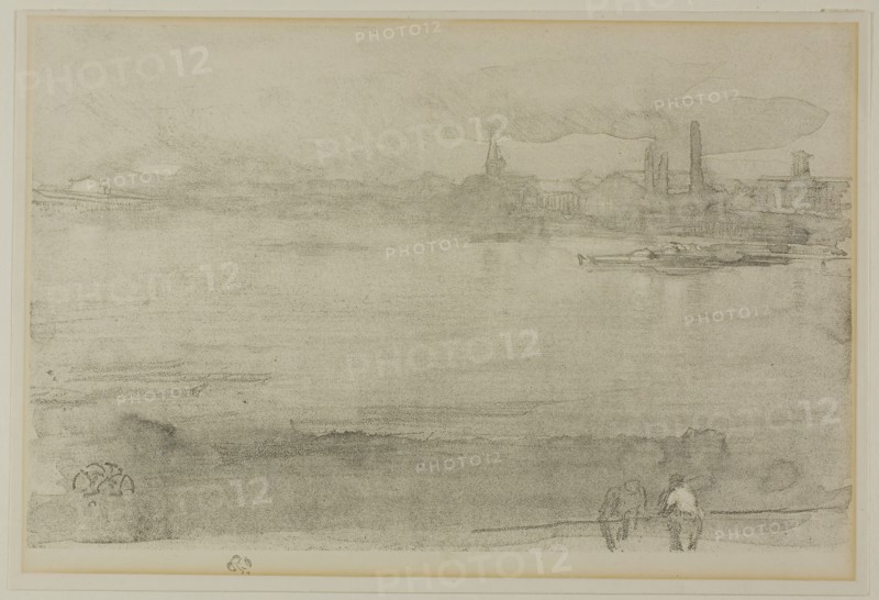 Early Morning, 1878, James McNeill Whistler, American, 1834-1903, United States, Lithotint in black ink with scraping, on a prepared half-tint ground, on cream wove paper, 165 x 259 mm (image), 183 x 271 mm (sheet)