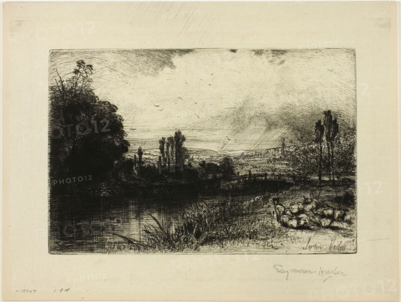 On the Test, c. 1859, Francis Seymour Haden, English, 1818-1910, England, Etching and drypoint on ivory wove paper, 151 × 257 mm (image/plate), 215 × 281 mm (sheet), Works by Friedrich Schiller, 1834–37, Moritz Retzsch (German, 1779-1857), written by Friedrich von Schiller (German, 1759-1805), written by Karl August Böttiger (German, 1760-1835), Germany, Book with engravings in black on ivory wove paper, 219 × 315 × 23 mm