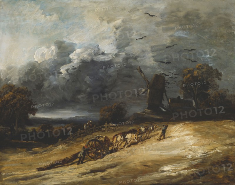 The Storm, 1814/30, Georges Michel, French, 1763-1843, France, Oil on panel, 23 1/8 × 28 3/4 in. (58.7 × 73 cm)