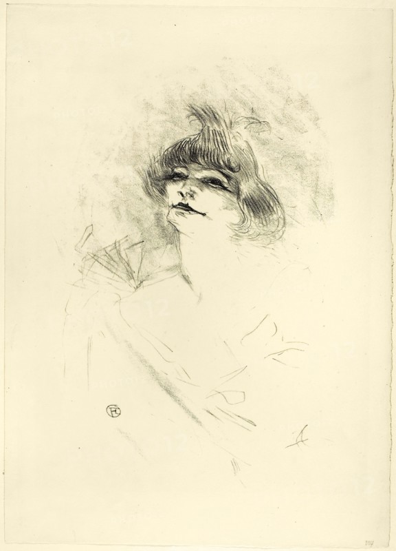 Polaire, 1898, published 1930, Henri de Toulouse-Lautrec, French, 1864-1901, France, Lithograph on cream wove paper, 344 × 228 mm (image), 432 × 311 mm (sheet)