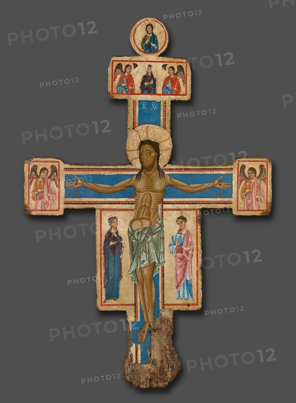 Crucifix, 1230/40, Master of the Bigallo Crucifix, Italian, active about 1225-65, Italy, Tempera on panel, 191 × 127.2 cm (75 1/4 × 50 1/8 in.)