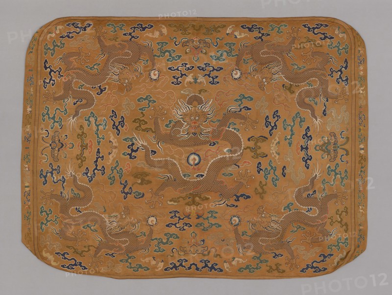 Cushion Cover, Qing dynasty (1644–1911), 1720/50, Manchu, China, Brocade, 170.2 × 137.8 cm (67 × 54 1/4 in.)