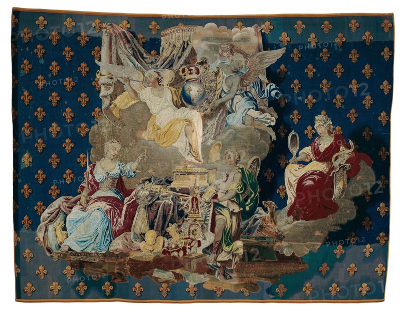 Chancellerie, 1718/20, Presumably after a cartoon by Jacques Vigoureux Duplessis (French, 1670/75–1732), Presumably woven at the Manufacture Royale de Beauvais under the direction of Pierre and Etienne Filleul (French, codirectors 1711-22), France, presumably Beauvais, France, Wool and silk, slit and double interlocking tapestry weave, 369 × 281.8 cm (145 × 110 7/8 in.)