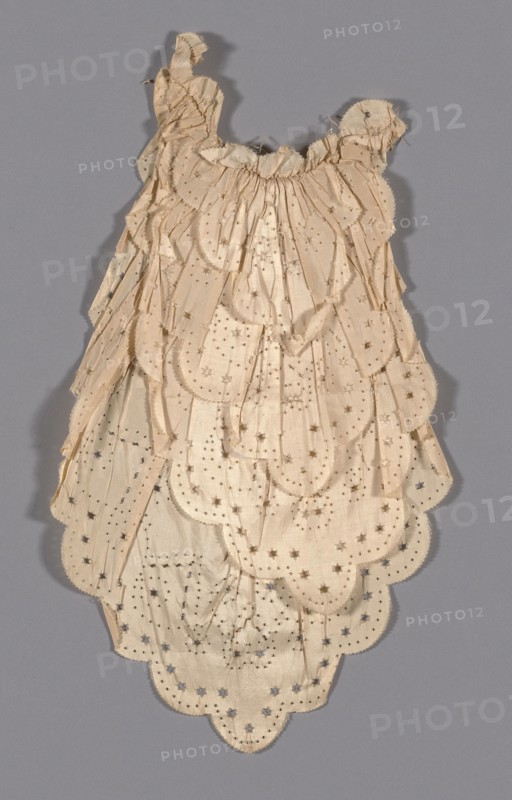 Sleeve Pieces, 1758, France, White taffeta with cut work pattern, W. 12.1 cm (4 3/4 in.)