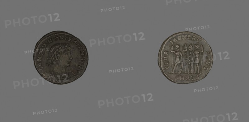 Follis (Coin) Portraying Emperor Constantine II as Caesar, AD 333/335, Roman, Alexandria, Bronze, Diam. 1.8 cm, 2.10 g