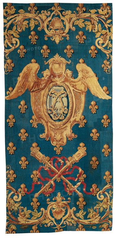 Chancellerie, 1718/21, Woven at an unknown workshop at the Manufacture Royale des Gobelins, France, presumably Paris, France, Wool and silk, slit and double interlocking tapestry weave, 117.2 × 246.1 cm (46 1/8 × 96 7/8 in.)