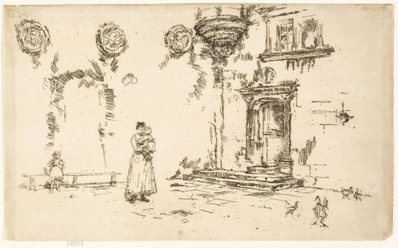 Hôtel Lallemont, Bourges, 1888, James McNeill Whistler, American, 1834-1903, United States, Etching with foul biting in black ink on ivory laid paper, 164 x 271 mm (image, trimmed within plate mark), 168 x 271 mm (sheet)