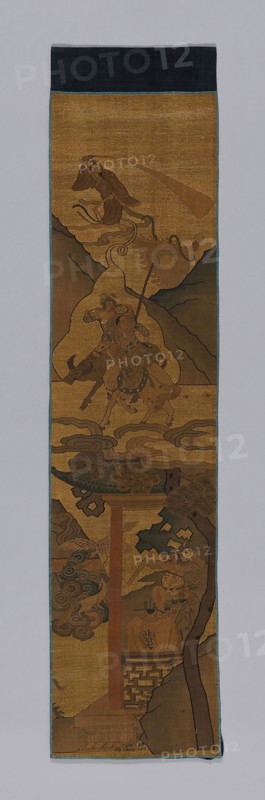 Panel (Furnishing Fabric), Qing dynasty(1644–1911), 1800/1900, China, 111.8 × 26.7 cm (44 × 10 1/2 in.)