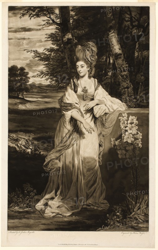 Catherine, Lady Bampfylde, 1779, Thomas Watson (English, 1743-1781), after Sir Joshua Reynolds (English, 1723-1792), England, Mezzotint on laid ivory paper, 599 × 378 mm (image), 638 × 379 mm (plate), 651 × 412 mm (sheet)