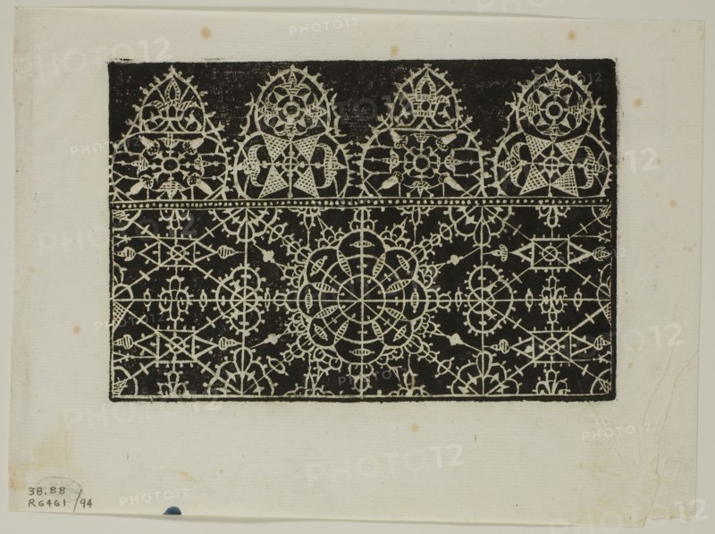 Leaf from Crown of Noble and Virtuous Women, 1591, assembled into portfolio 1937, Cesare Vecellio (Italian, c.1521-1601), assembled by Max Geisberg (Swiss, 1875-1943), Italy, Woodcut on ivory laid paper, 91 x 135 mm (image), 134 x 184 mm (sheet)