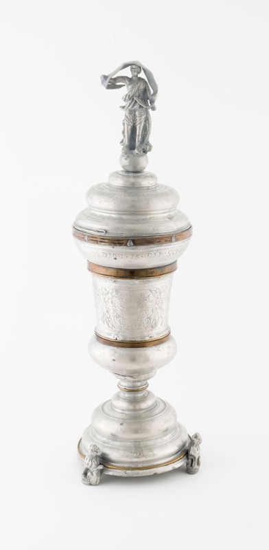 Tailors’ Guild Cup, 1632, Northern Germany, Northern Germany, Pewter and brass, 55.9 x 15.9 cm (22 x 6 1/4 in.)