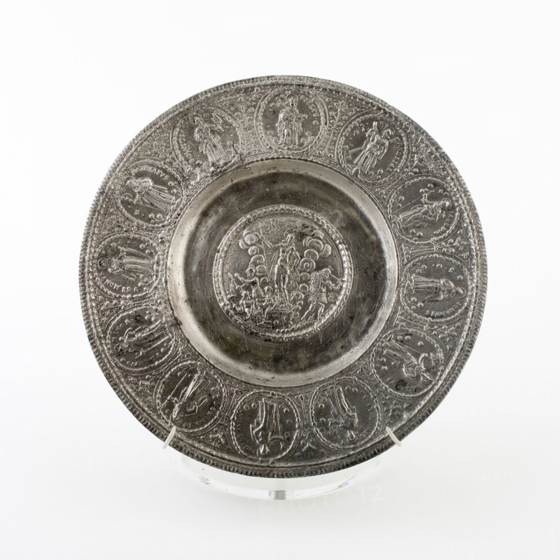 Plate, c. 1660, Possibly Paulus Öham, German, 1634-1671, Germany, Nuremberg, Nuremberg, Pewter, 0.8 x 19.7 cm (1/3 x 7 3/4 in.)