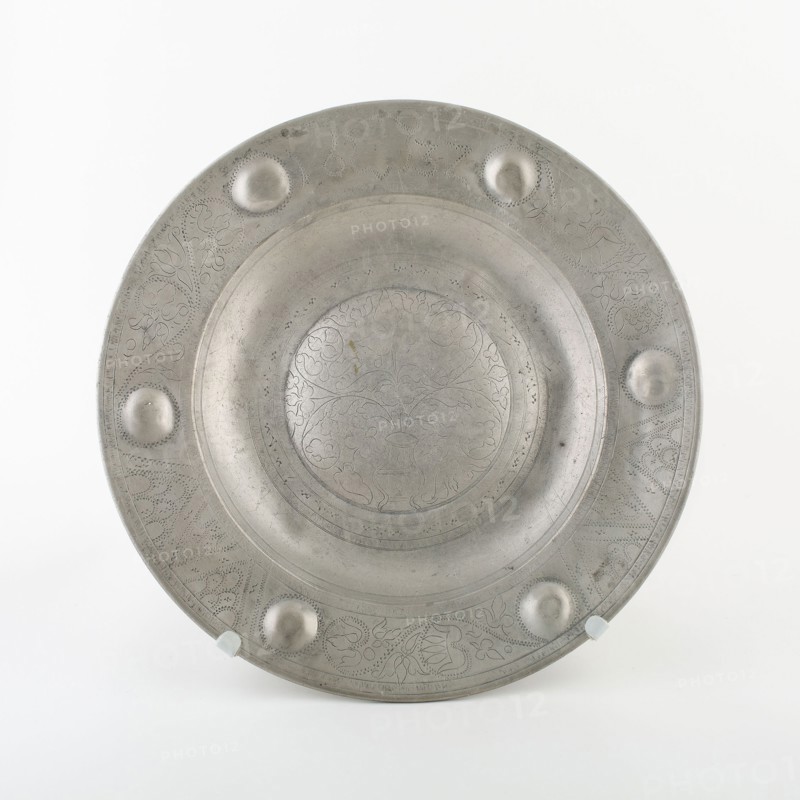 Charger, 1632, Balthasar Dauman, German, active 1623-1632, Glatz, Germany (now Klodzko, Poland), Klodzko, Pewter, 36.8 x 4.5 cm (14 1/2 x 1 3/4 in.)