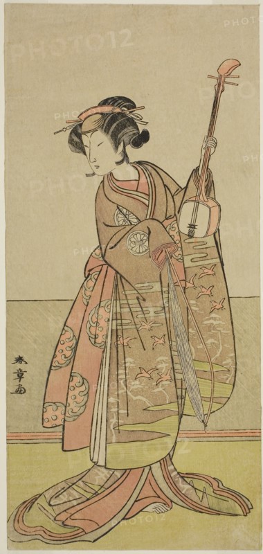 The Actor Segawa Yujiro I in an Unidentified Role, c. 1775, Katsukawa Shunsho ?? ??, Japanese, 1726-1792, Japan, Color woodblock print, hosoban, 30.2 x 14 cm (11 7/8 x 5 1/2 in.)